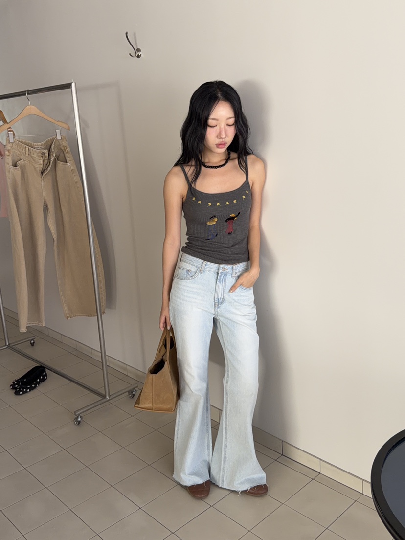 SUNDER MARKET韓國代購女士新品職業推薦26夏季牛仔褲口袋SUNDER MARKET牛仔褲