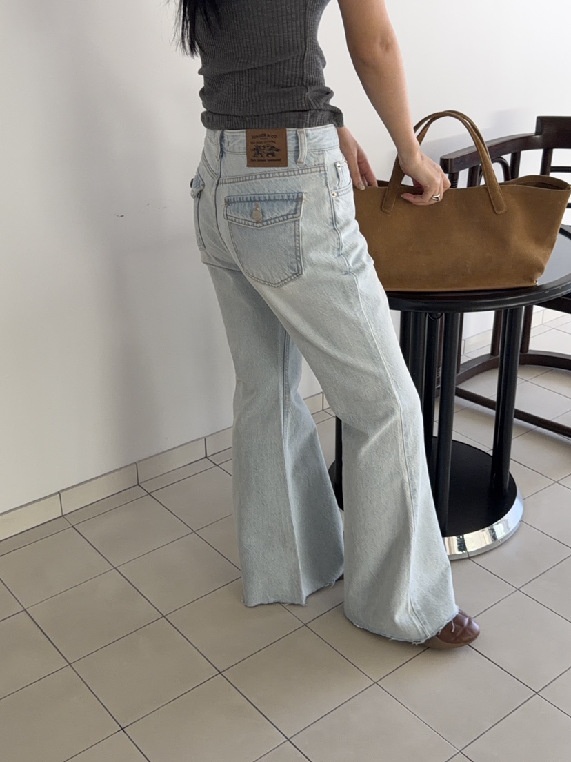 SUNDER MARKET韓國代購女士新品職業推薦26夏季牛仔褲口袋SUNDER MARKET牛仔褲