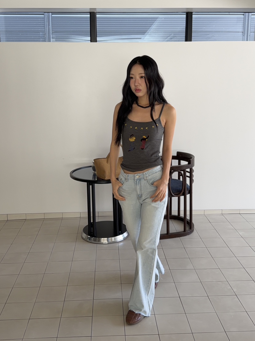 SUNDER MARKET韓國代購女士新品職業推薦26夏季牛仔褲口袋SUNDER MARKET牛仔褲