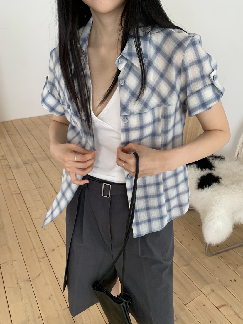 MURMUR韓國東大門直郵女裝新款推薦休閑熱賣時尚襯衫蕾絲衫MURMUR襯衫/蕾絲衫