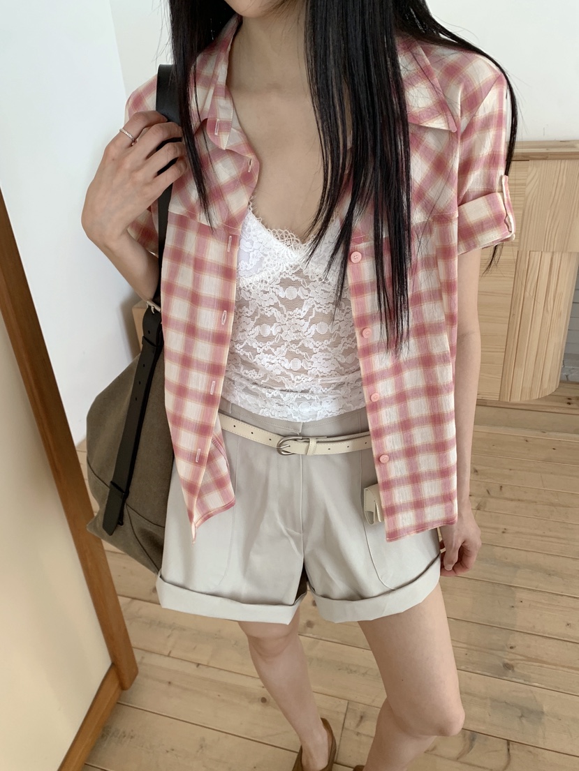MURMUR韓國東大門直郵女裝新款推薦休閑熱賣時尚襯衫蕾絲衫MURMUR襯衫/蕾絲衫