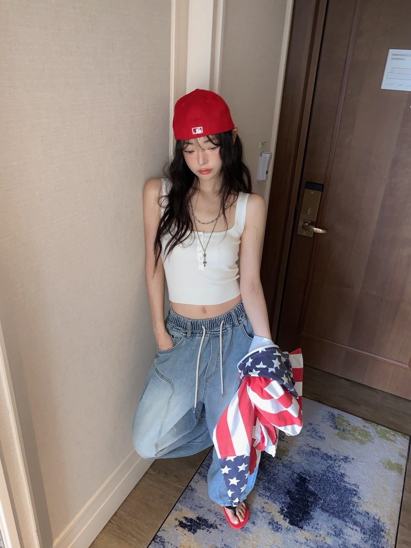 OURWAVE/OUR ROOM東大門實拍韓國女裝新款職業熱賣牛仔褲Our Wave/Our Room牛仔褲