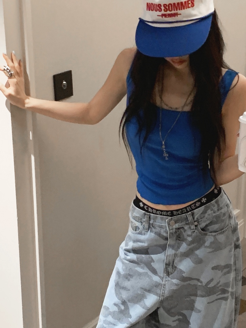 OURWAVE/OUR ROOM韓國直郵女裝新品職業26春夏牛仔褲迷彩Our Wave/Our Room牛仔褲