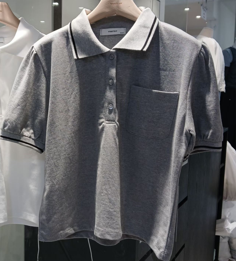 WEARRAW/WELL ROW韓國代購女士新品26夏季26春夏T恤褶皺WEARRAW/WELL ROWT恤圖色2