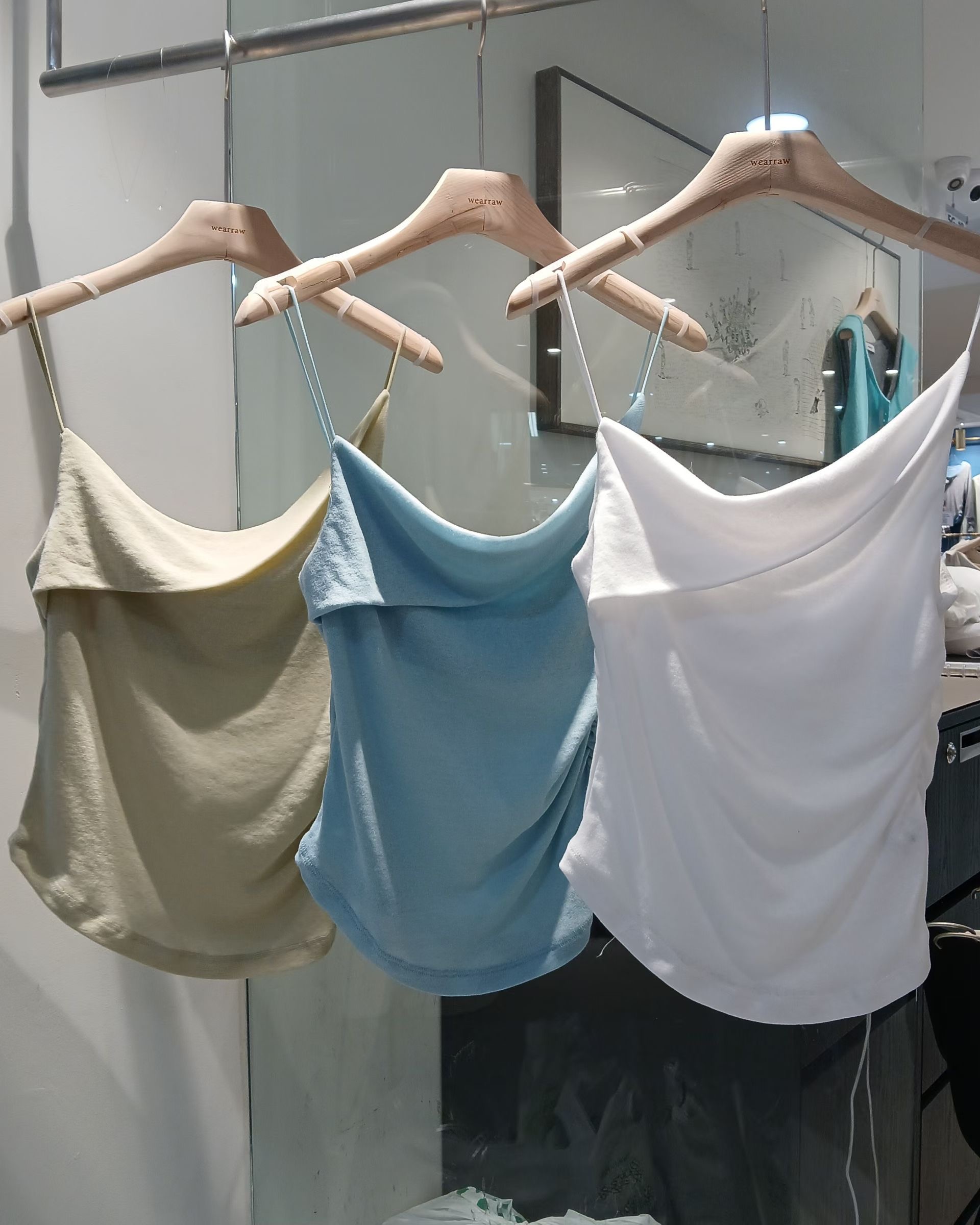 WEARRAW/WELL ROW韓國直郵女裝新品26夏季吊帶背心不對稱褶皺WEARRAW/WELL ROW吊帶/背心圖色1左一色