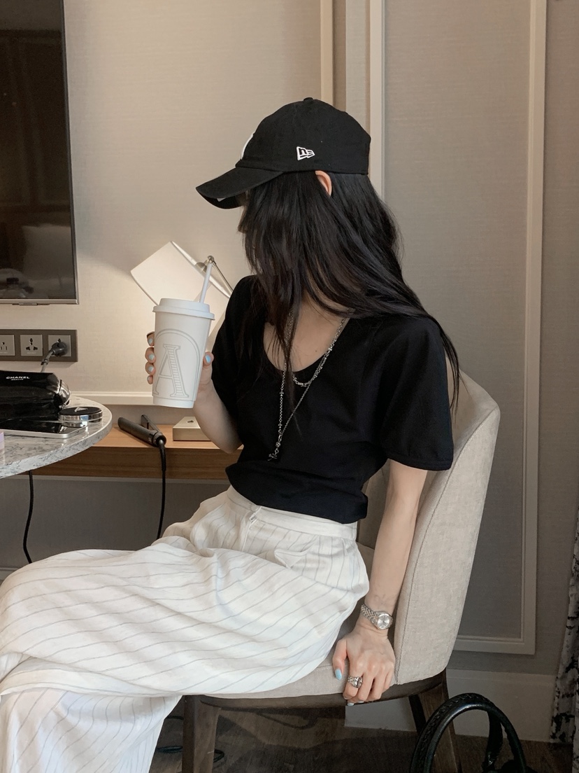 OURWAVE/OUR ROOM韓國直郵女裝新品熱賣休閑褲亞麻條紋Our Wave/Our Room休閑褲