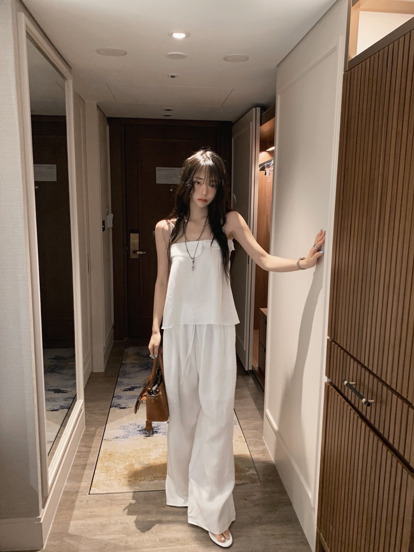 OURWAVE/OUR ROOM韓國東大門代購女裝新款休閑套裝套裝亞麻Our Wave/Our Room套裝