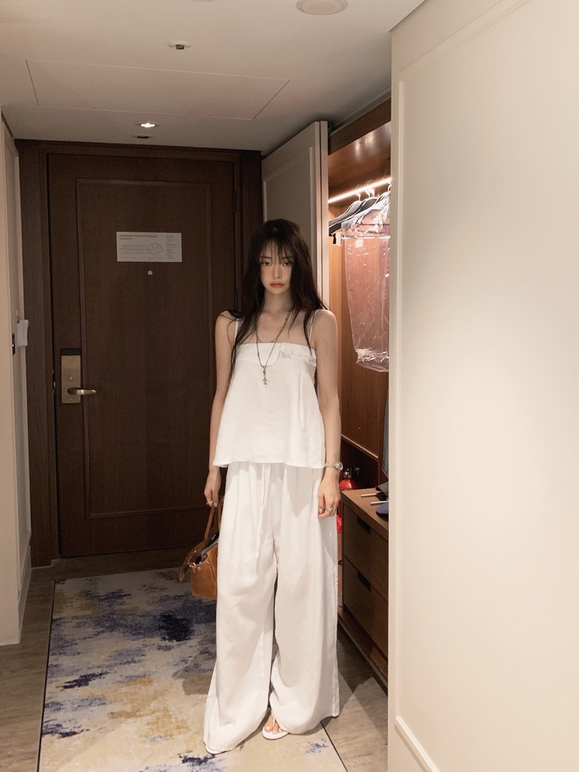 OURWAVE/OUR ROOM韓國東大門代購女裝新款休閑套裝套裝亞麻Our Wave/Our Room套裝