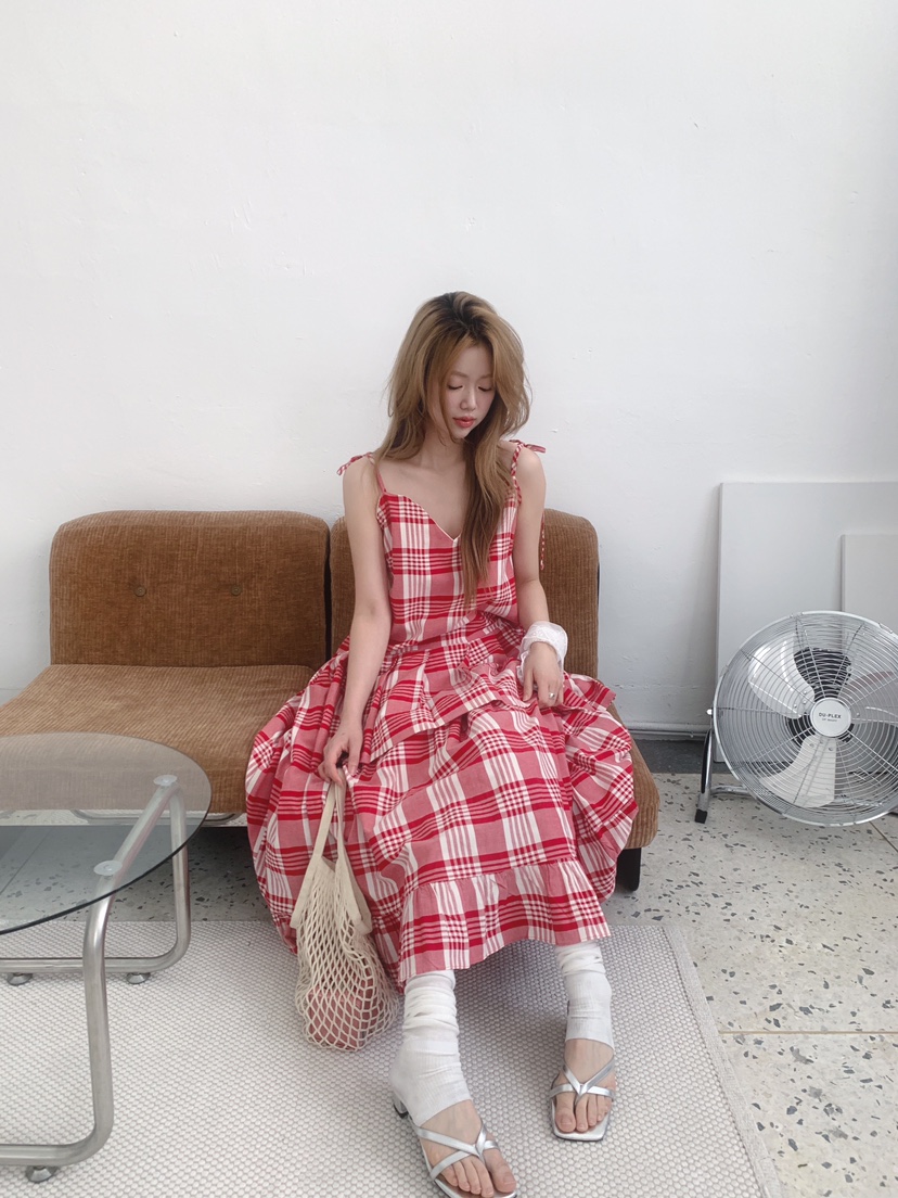 MAISONDEGLORY韓國東大門代購女士新品推薦人氣連衣裙格紋MAISON DE GLORY連衣裙