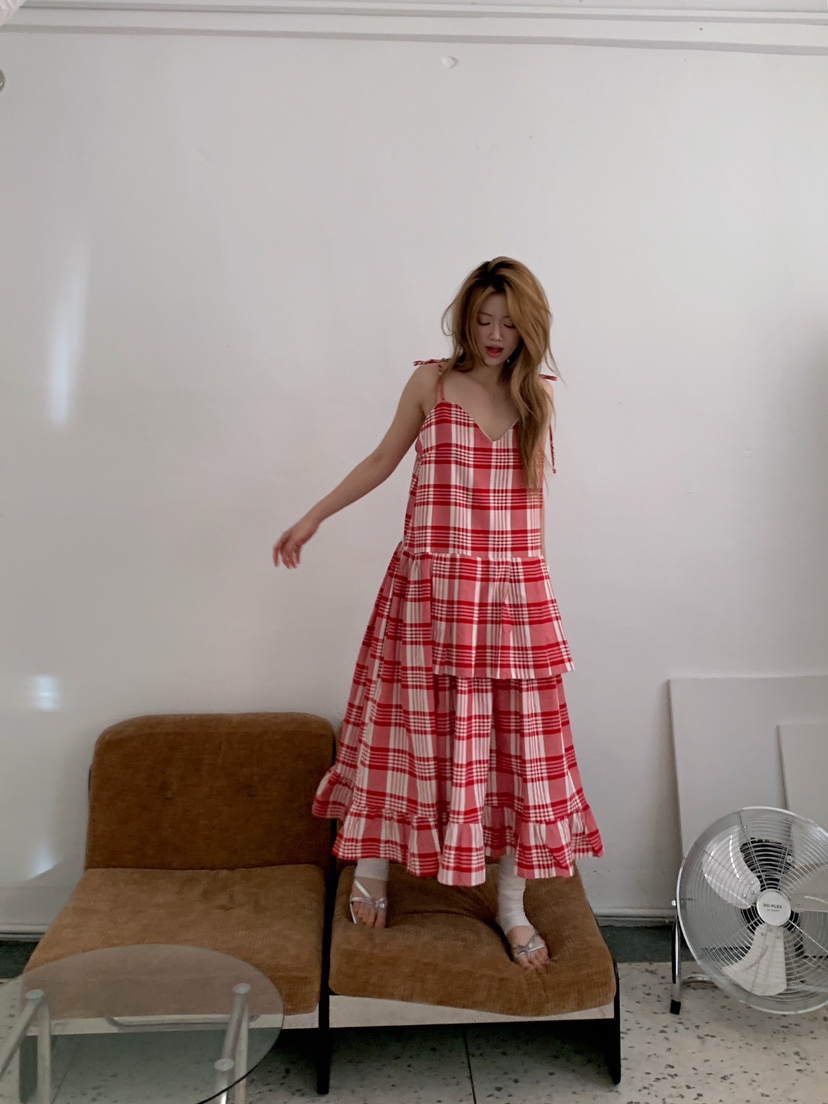 MAISONDEGLORY韓國東大門代購女士新品推薦人氣連衣裙格紋MAISON DE GLORY連衣裙