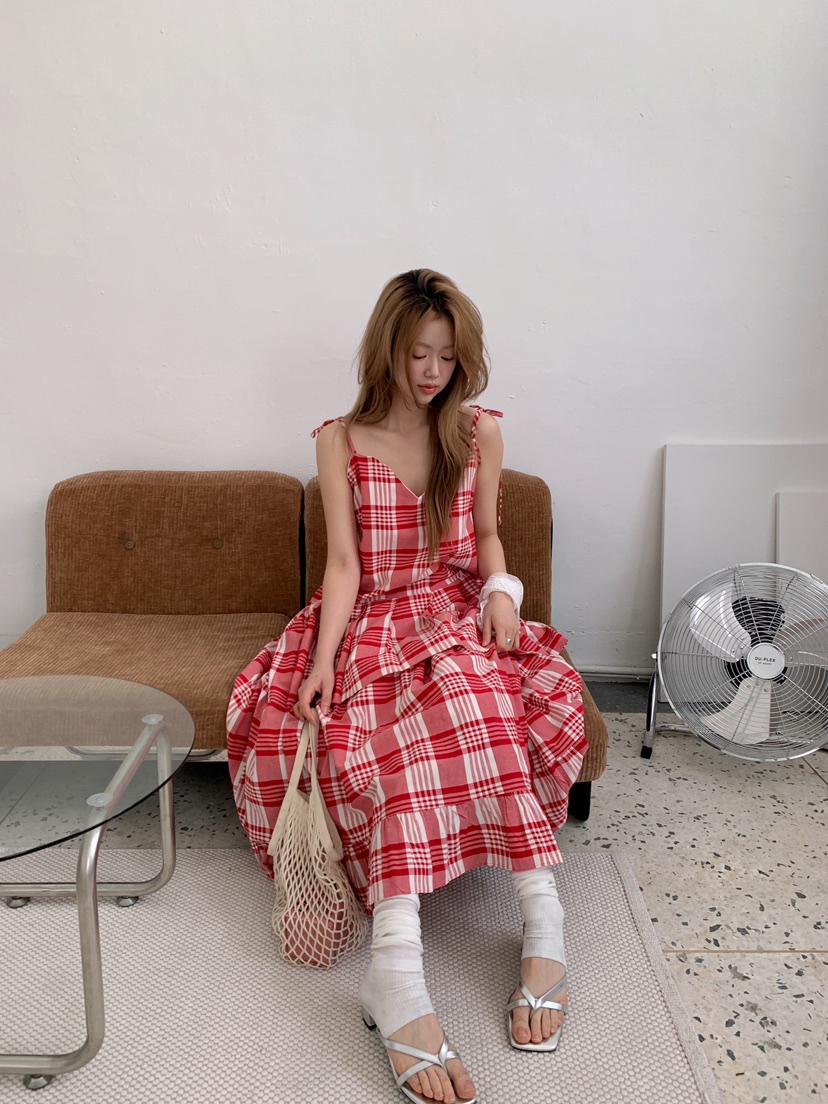 MAISONDEGLORY韓國東大門代購女士新品推薦人氣連衣裙格紋MAISON DE GLORY連衣裙