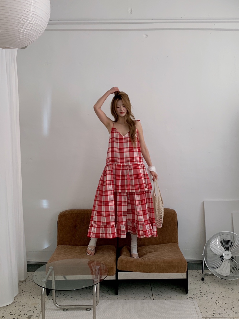 MAISONDEGLORY韓國東大門代購女士新品推薦人氣連衣裙格紋MAISON DE GLORY連衣裙
