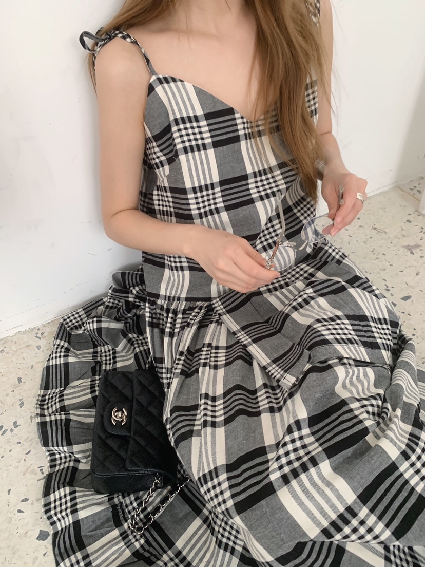MAISONDEGLORY韓國東大門代購女士新品推薦人氣連衣裙格紋MAISON DE GLORY連衣裙