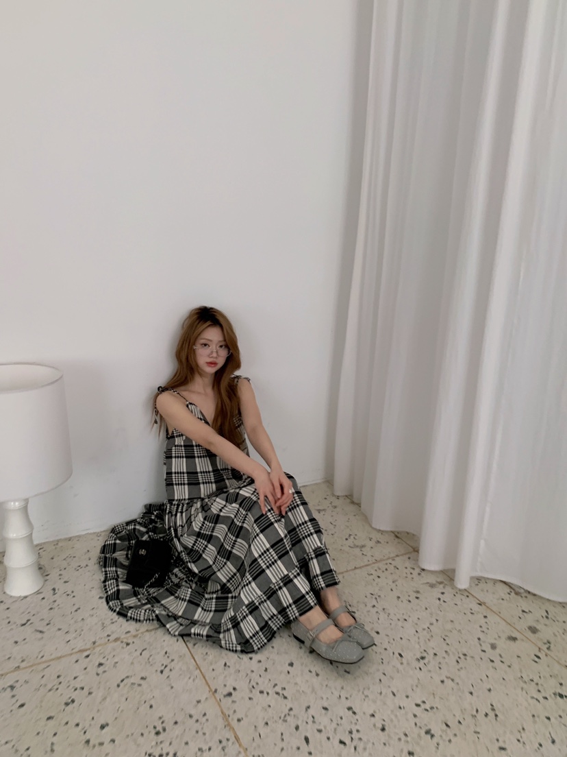MAISONDEGLORY韓國東大門代購女士新品推薦人氣連衣裙格紋MAISON DE GLORY連衣裙