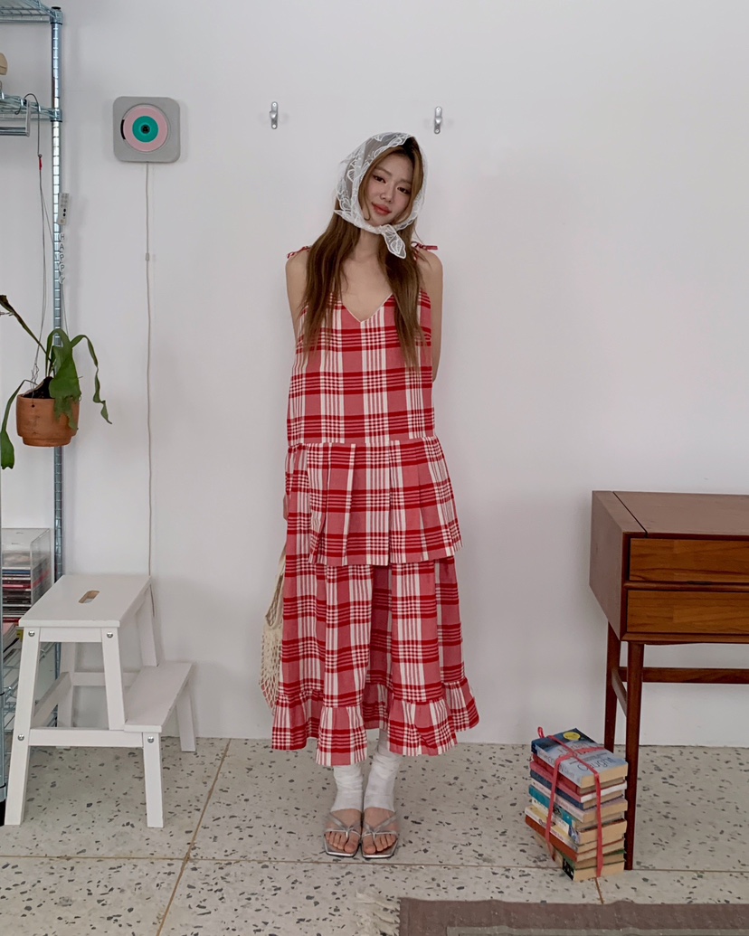 MAISONDEGLORY韓國東大門代購女士新品推薦人氣連衣裙格紋MAISON DE GLORY連衣裙圖色1