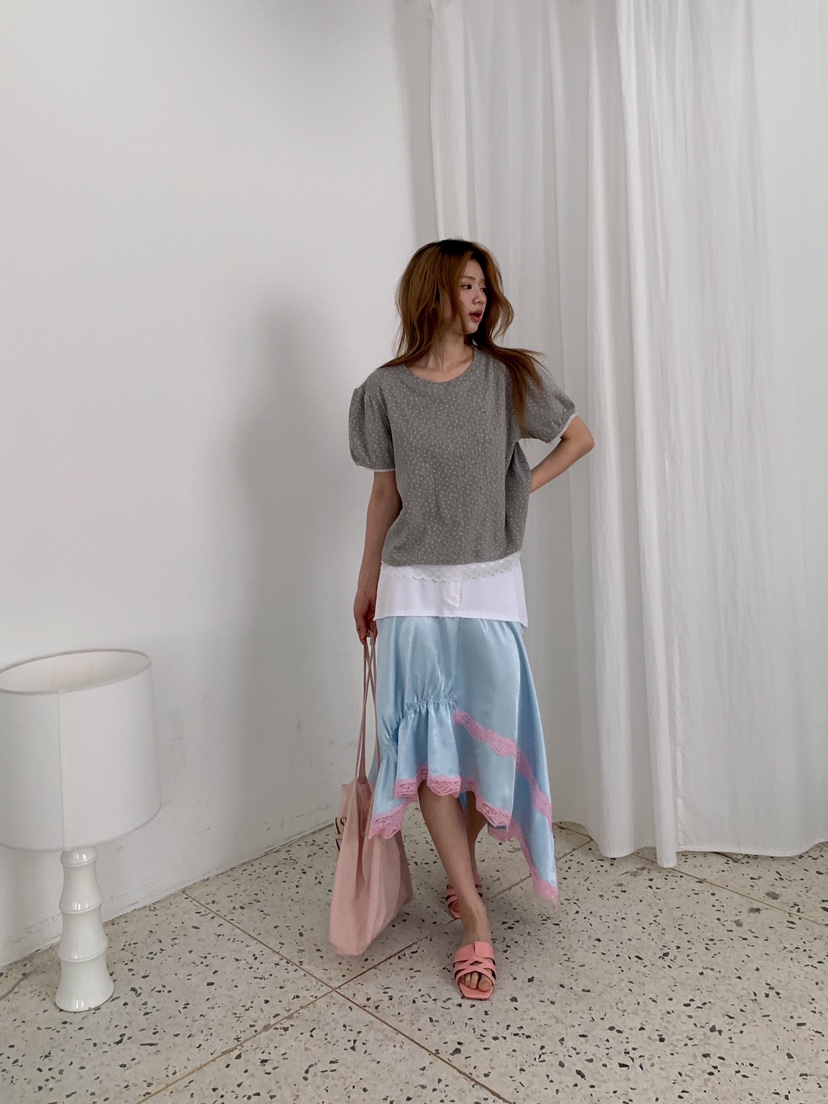 MAISONDEGLORY韓國直郵女裝新品時尚休閑推薦熱賣T恤泡泡袖MAISON DE GLORYT恤