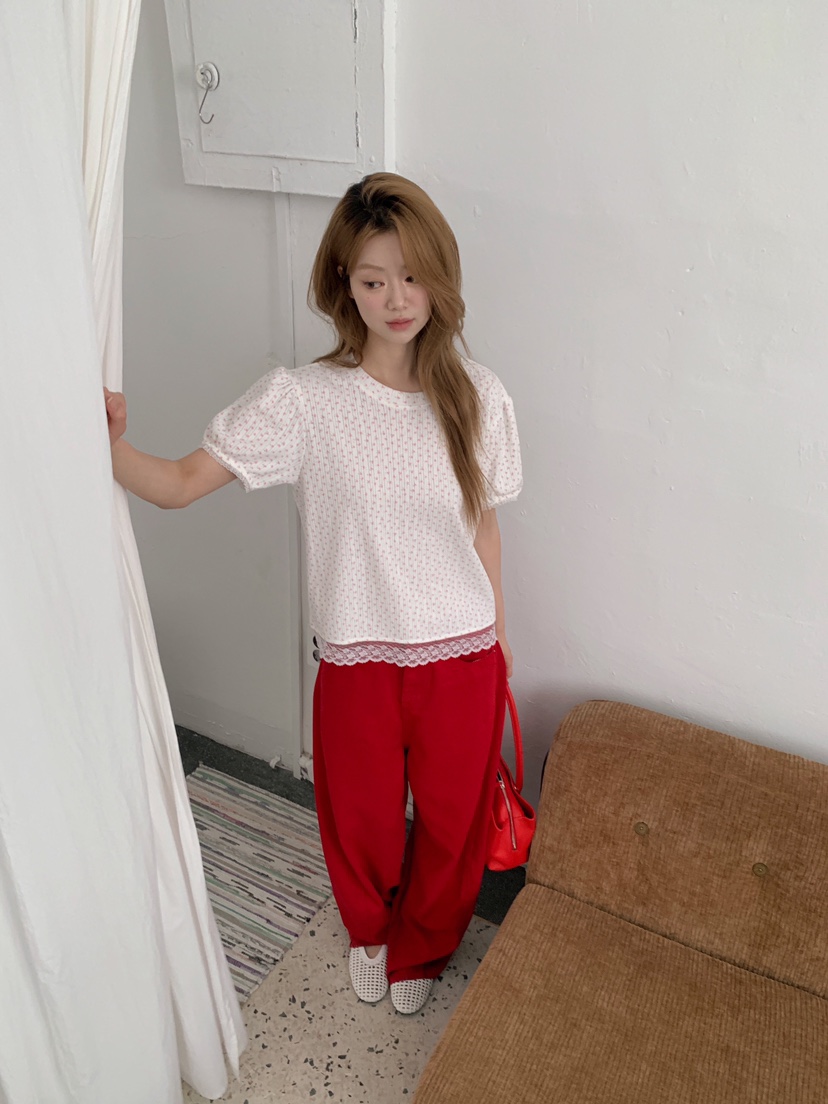 MAISONDEGLORY韓國直郵女裝新品時尚休閑推薦熱賣T恤泡泡袖MAISON DE GLORYT恤