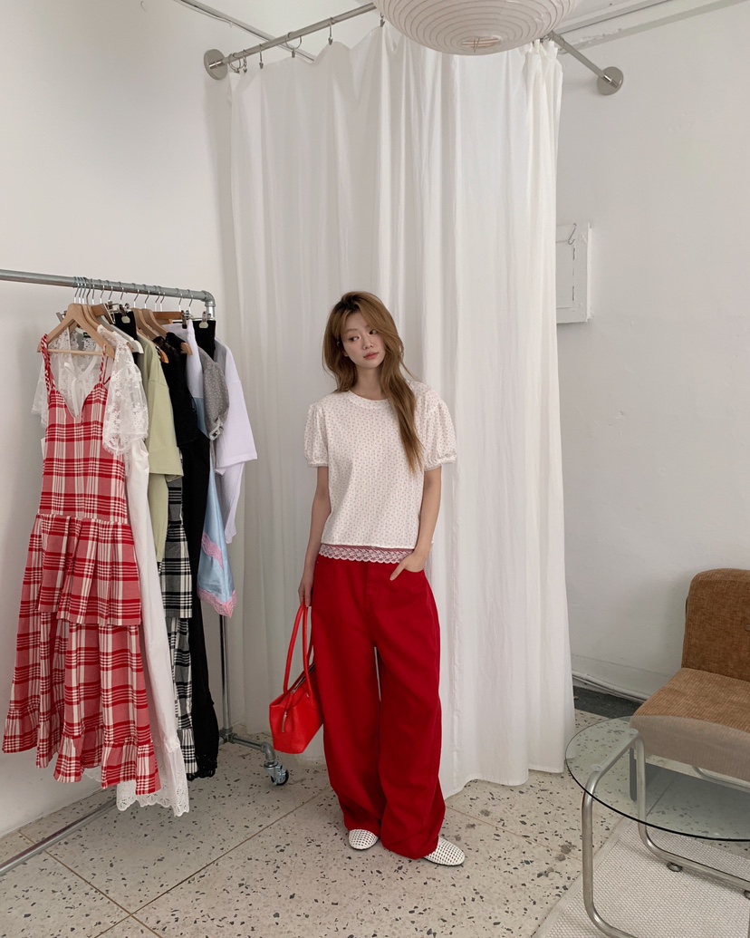 MAISONDEGLORY韓國直郵女裝新品時尚休閑推薦熱賣T恤泡泡袖MAISON DE GLORYT恤