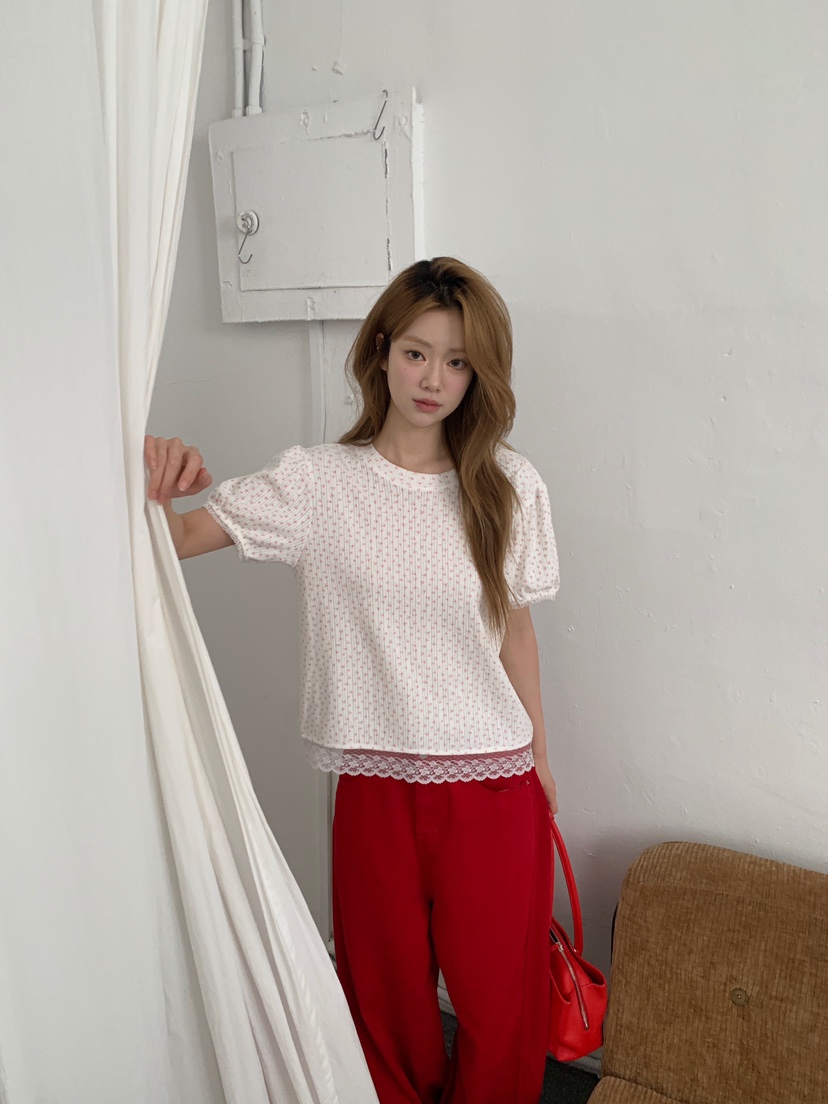 MAISONDEGLORY韓國直郵女裝新品時尚休閑推薦熱賣T恤泡泡袖MAISON DE GLORYT恤