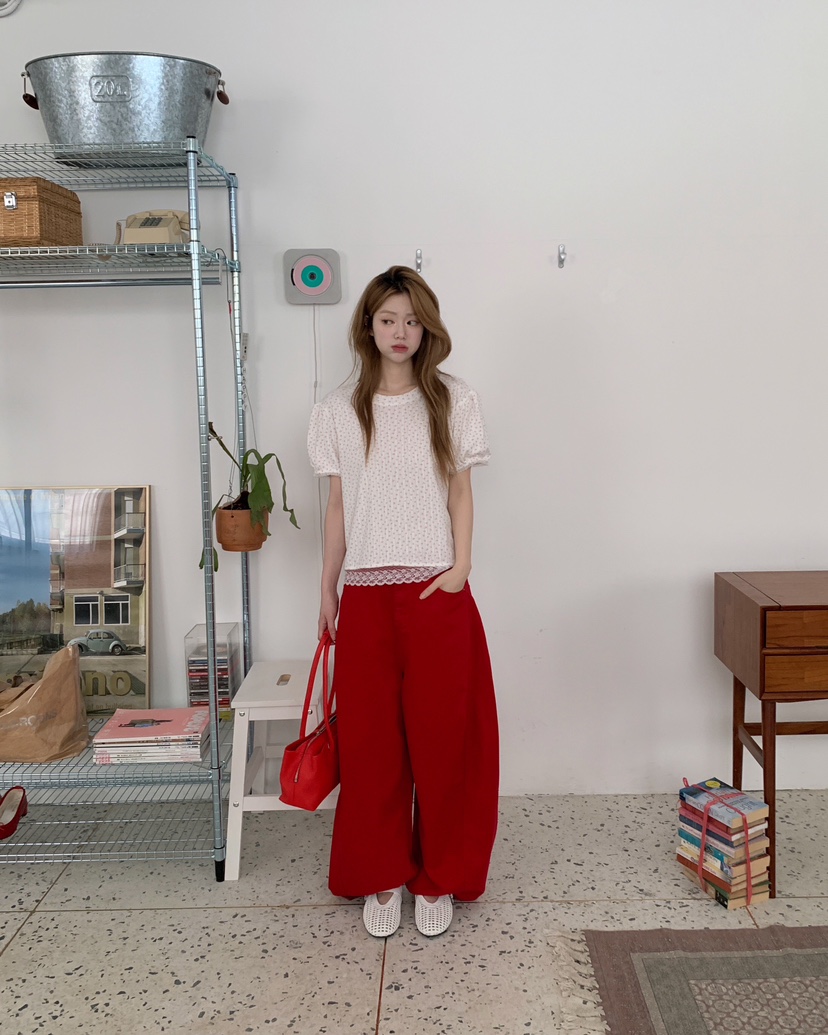 MAISONDEGLORY韓國直郵女裝新品時尚休閑推薦熱賣T恤泡泡袖MAISON DE GLORYT恤