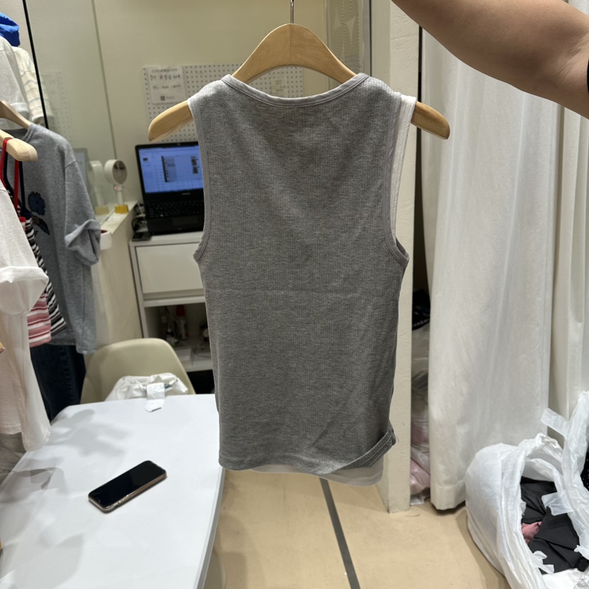 COCOMATON韓國東大門代購女裝新款26夏季人氣吊帶背心撞色COCOMATON吊帶/背心