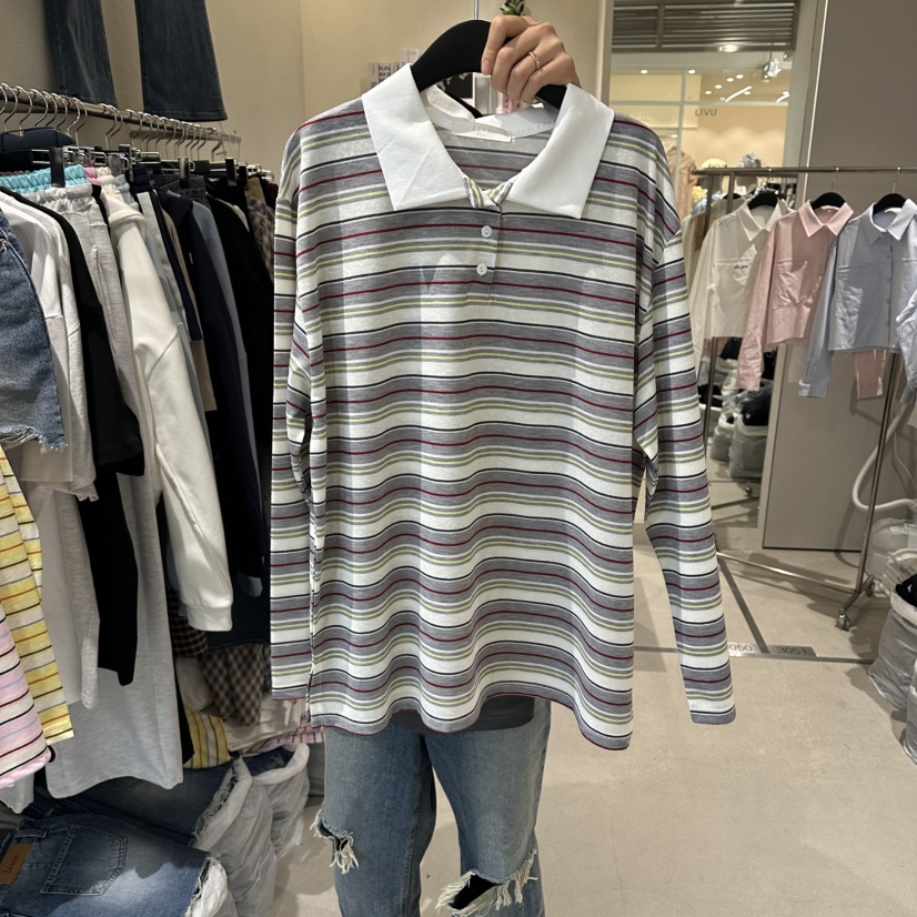 LIVU/MEMO CLASSIC韓國代購女士新款推薦休閑時尚長袖T恤LIVU/MEMO CLASSIC長袖T恤圖色2