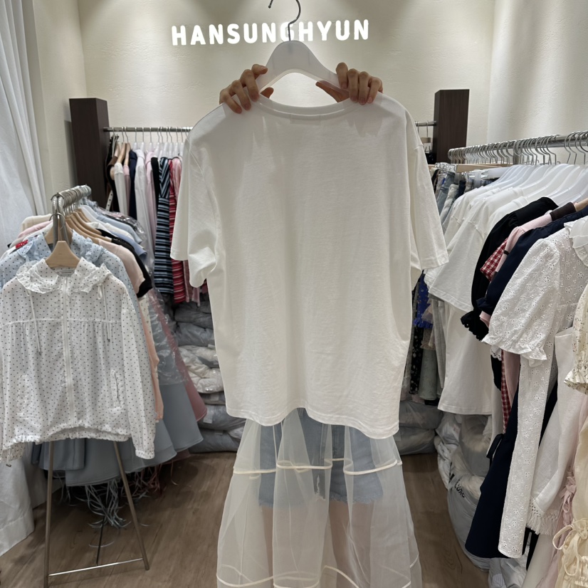 HANSUNGHYUN韓國東大門直郵女士新款時尚26春夏人氣T恤棉質HANSUNGHYUNT恤