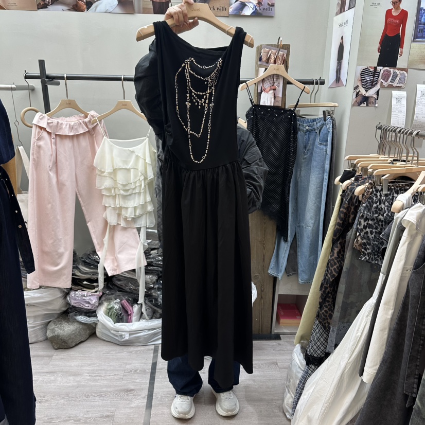 STICK WITH韓國東大門代購女士新品職業休閑26春夏連衣裙STICK WITH連衣裙圖色2
