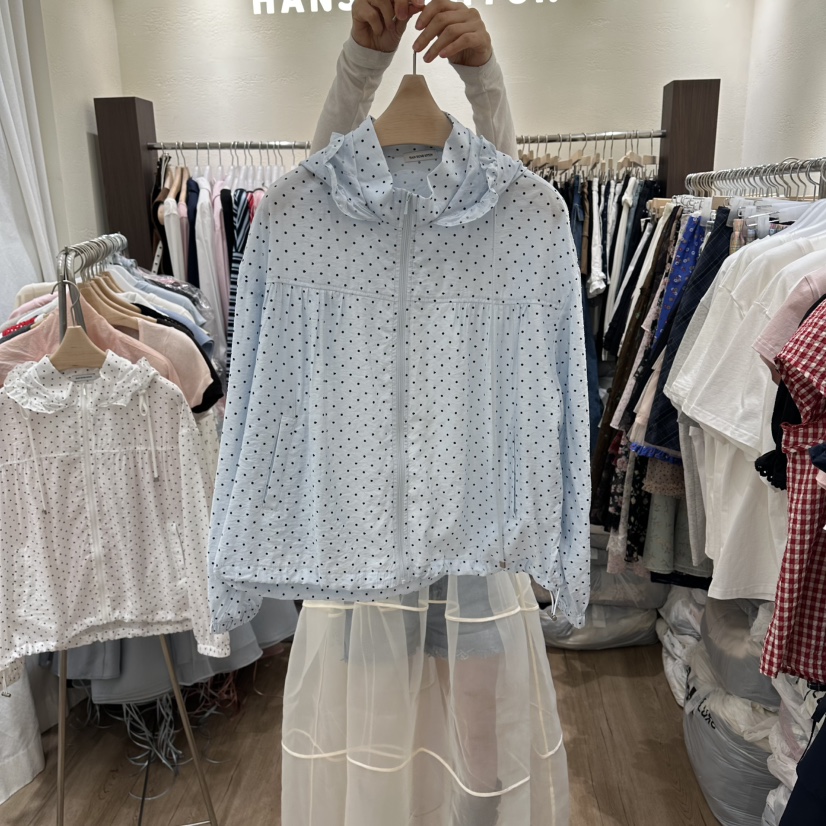 HANSUNGHYUN韓國直郵女裝新品休閑26春夏26夏季夾克荷葉邊HANSUNGHYUN夾克圖色2