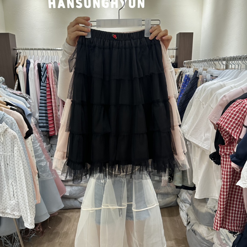HANSUNGHYUN東大門實拍韓國女裝新品休閑熱賣半身裙中短裙HANSUNGHYUN半身裙/中短裙圖色1
