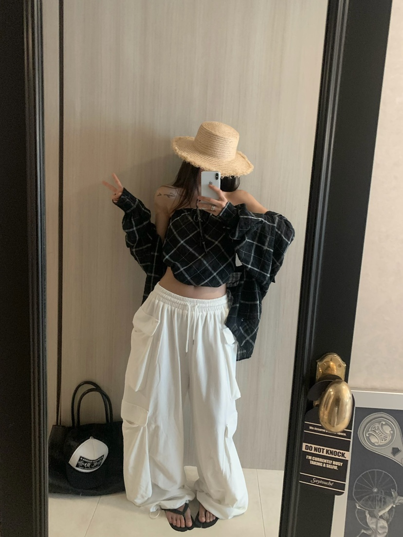 VIRKIN韓國直郵女裝新款人氣26春夏時尚熱賣吊帶背心格子VIRKIN吊帶/背心