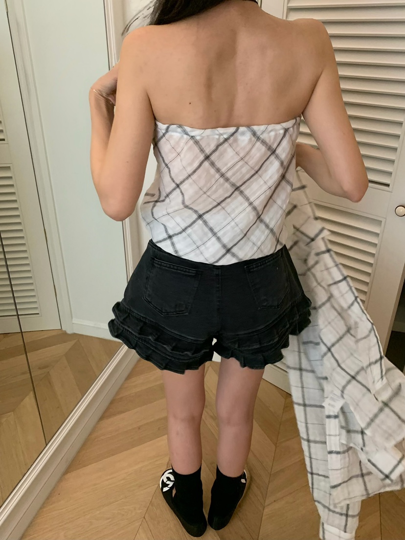 VIRKIN韓國直郵女裝新款人氣26春夏時尚熱賣吊帶背心格子VIRKIN吊帶/背心