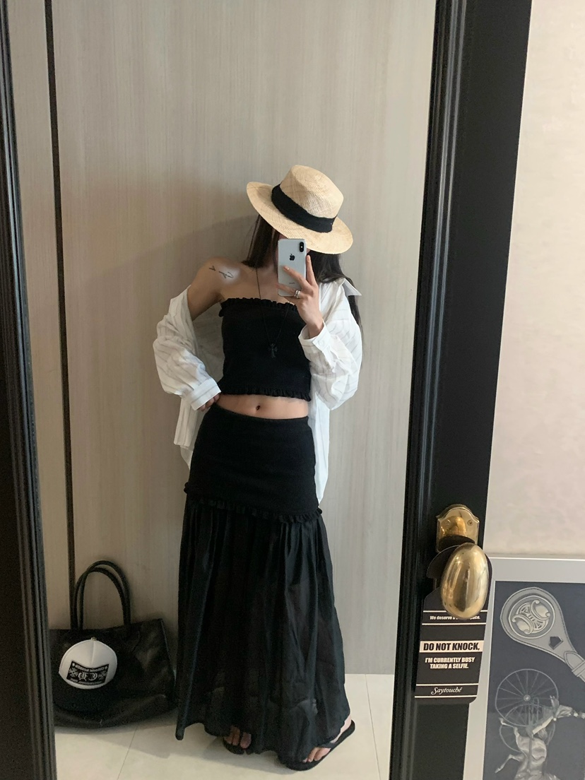 VIRKIN韓國東大門代購女裝新品26春夏半身裙中短裙針織裙VIRKIN半身裙/中短裙