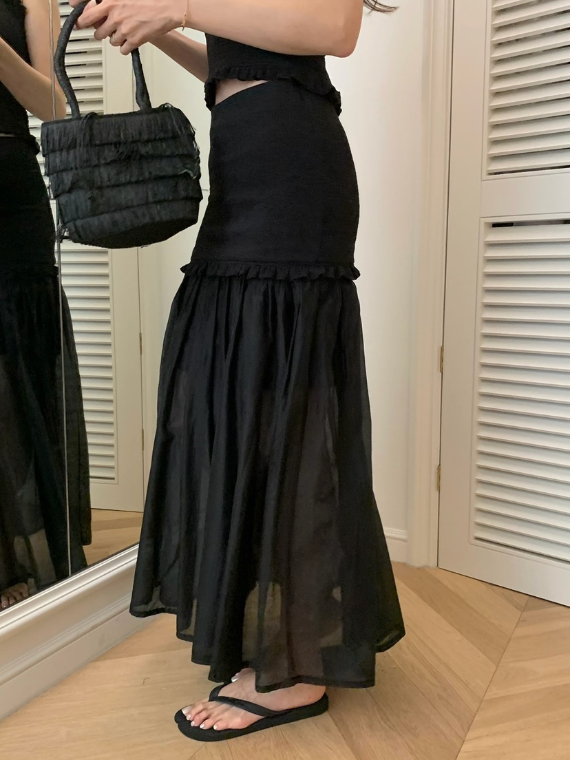 VIRKIN韓國東大門代購女裝新品26春夏半身裙中短裙針織裙VIRKIN半身裙/中短裙圖色2