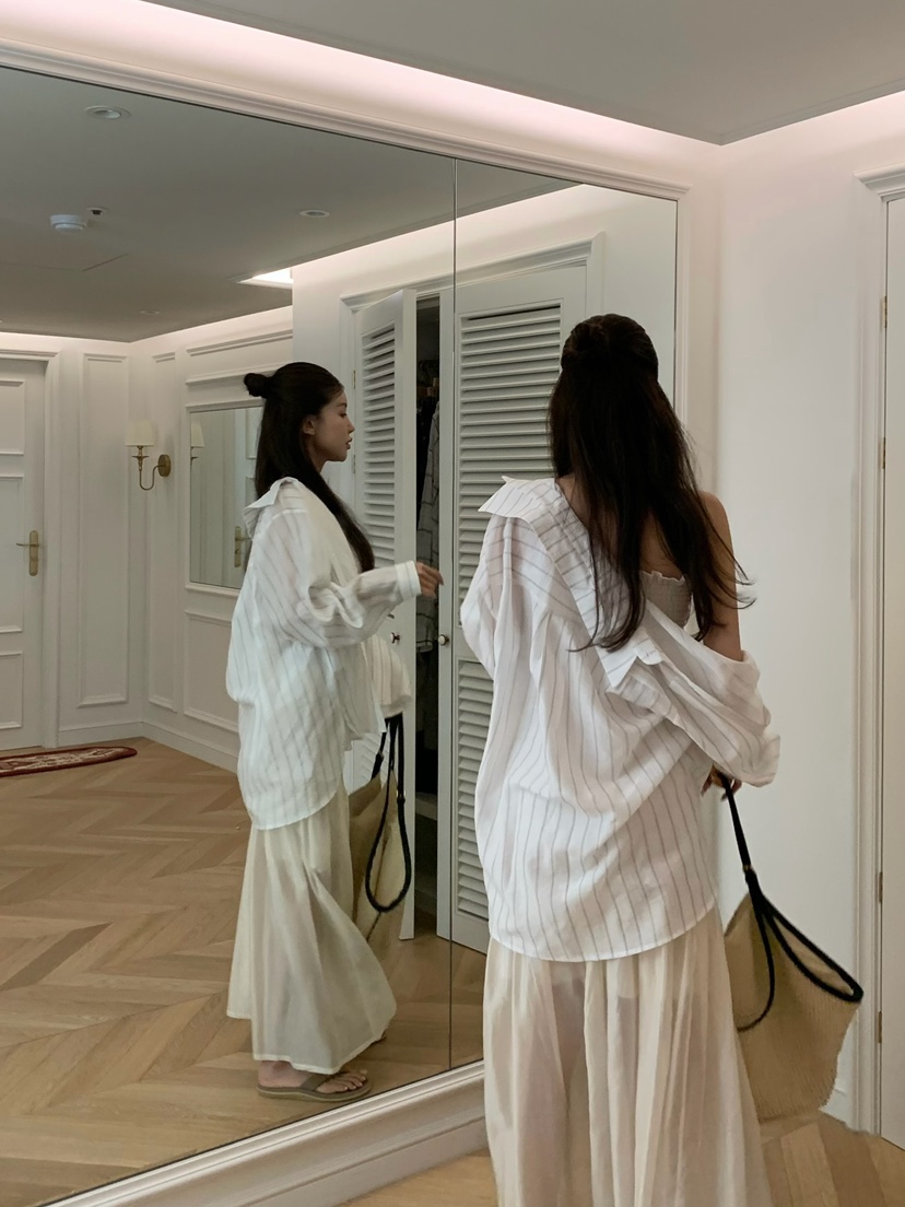 VIRKIN韓國直郵女裝新品時尚人氣26春夏休閑職業襯衫蕾絲衫VIRKIN襯衫/蕾絲衫
