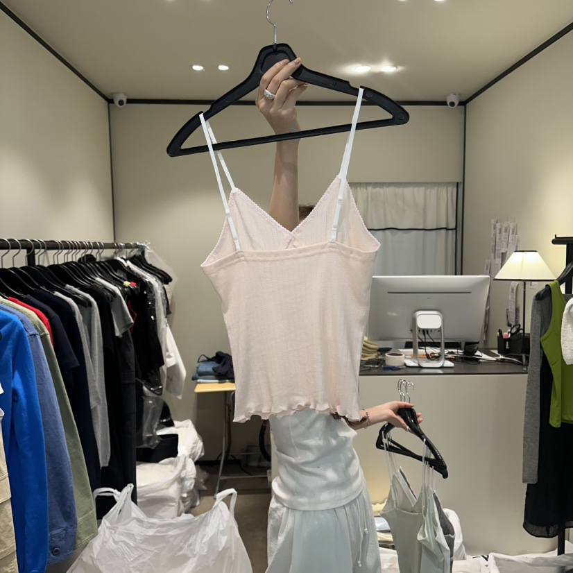 RE STOCK韓國代購女士新品人氣26春夏26夏季吊帶背心蕾絲RE STOCK吊帶/背心