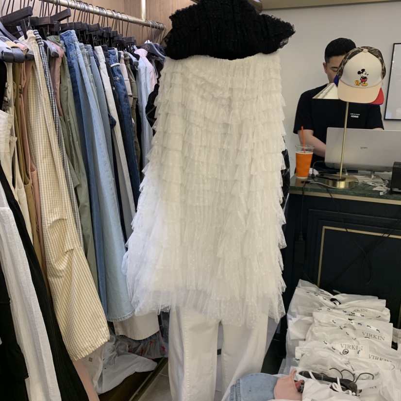 VIRKIN韓國直郵女士新品職業26春夏休閑人氣半身裙中短裙VIRKIN半身裙/中短裙