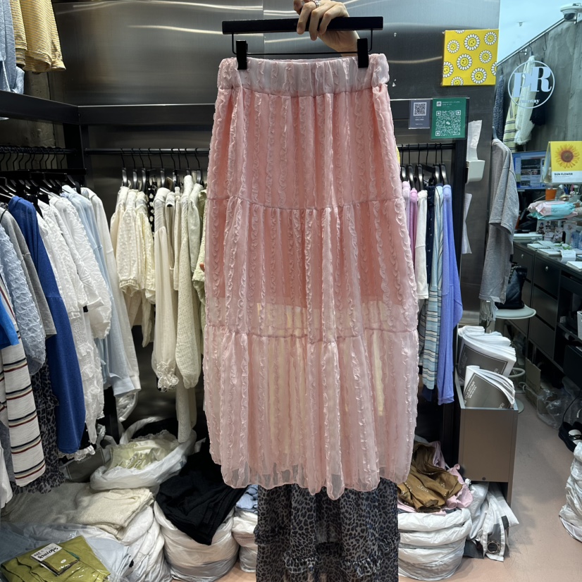 RUNWAY-런웨이韓國直郵女士新品職業推薦26夏季長裙荷葉邊RUNWAY長裙