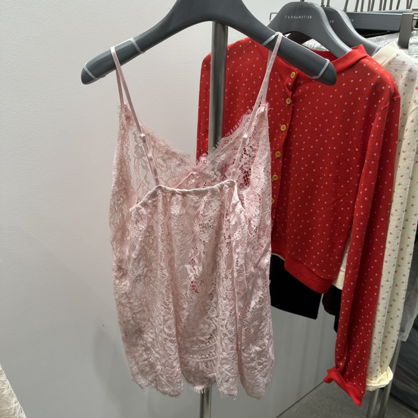 TARABY MOTION韓國直郵女士新品26春夏職業連衣裙蕾絲雙層TARABY MOTION連衣裙