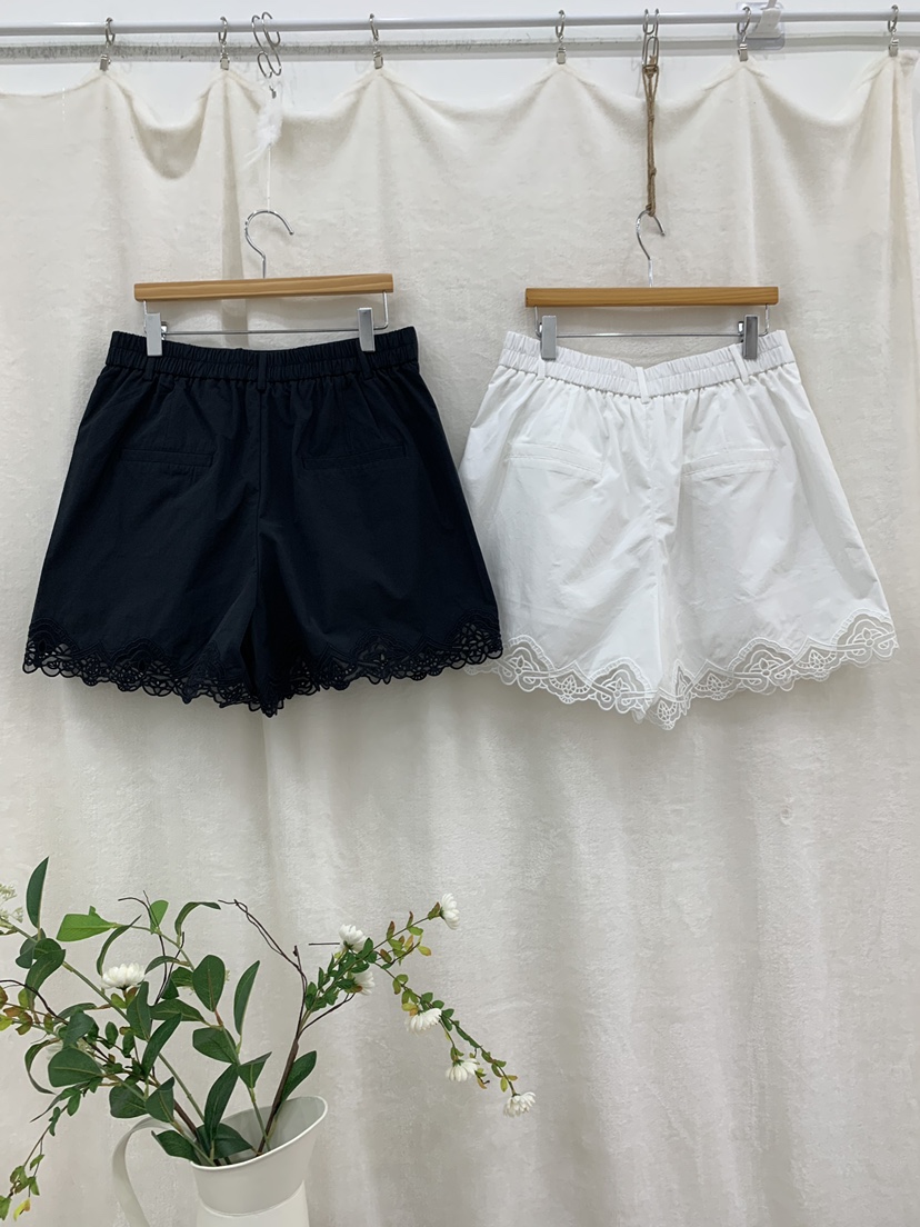 FABRIC東大門實拍韓國女裝新款熱賣26夏季推薦短褲刺繡褶裥FABRIC短褲