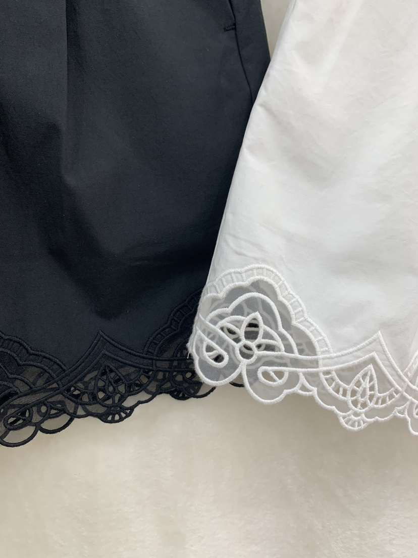 FABRIC東大門實拍韓國女裝新款熱賣26夏季推薦短褲刺繡褶裥FABRIC短褲