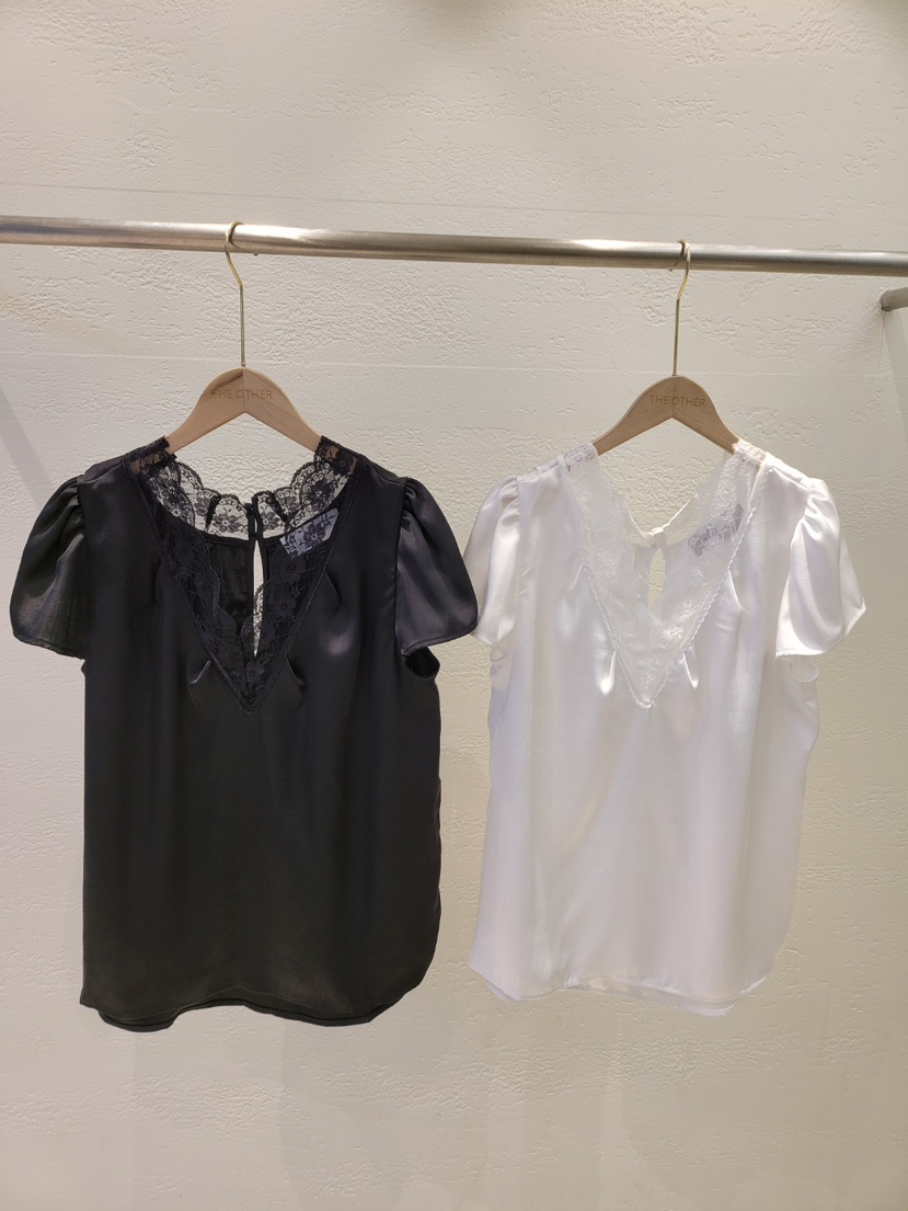 THE OTHER韓國東大門代購女士新品26夏季襯衫蕾絲衫蕾絲緞面THE OTHER襯衫/蕾絲衫