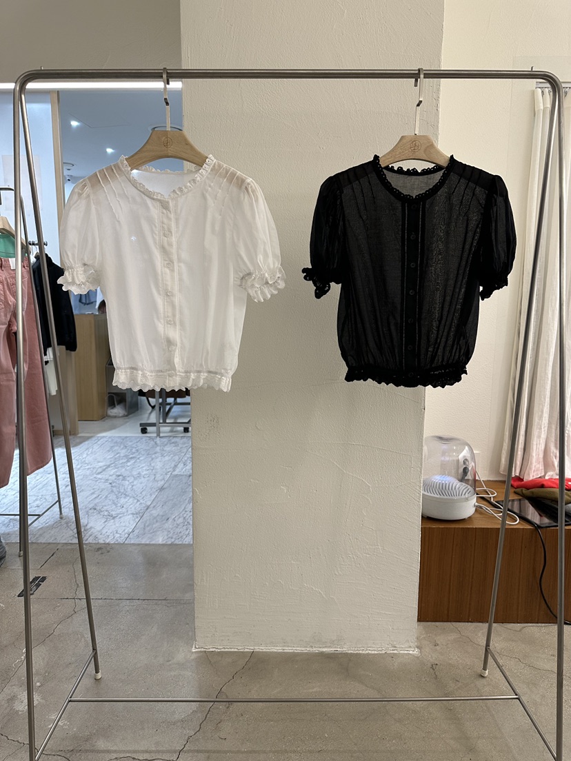 BPLAN韓國代購女士新款26夏季熱賣休閑職業推薦襯衫蕾絲衫BPLAN襯衫/蕾絲衫