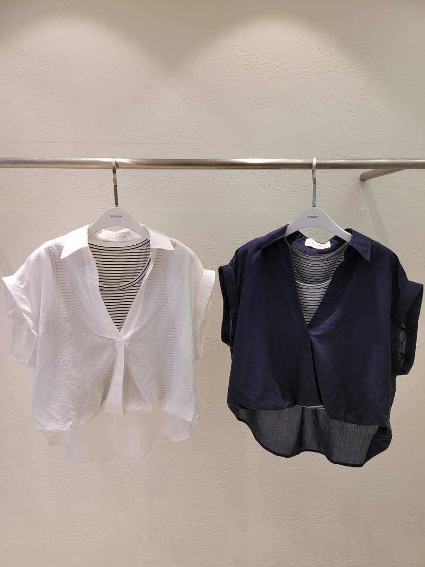 THE OTHER韓國直郵女裝新品時尚熱賣襯衫蕾絲衫假兩件亞麻THE OTHER襯衫/蕾絲衫