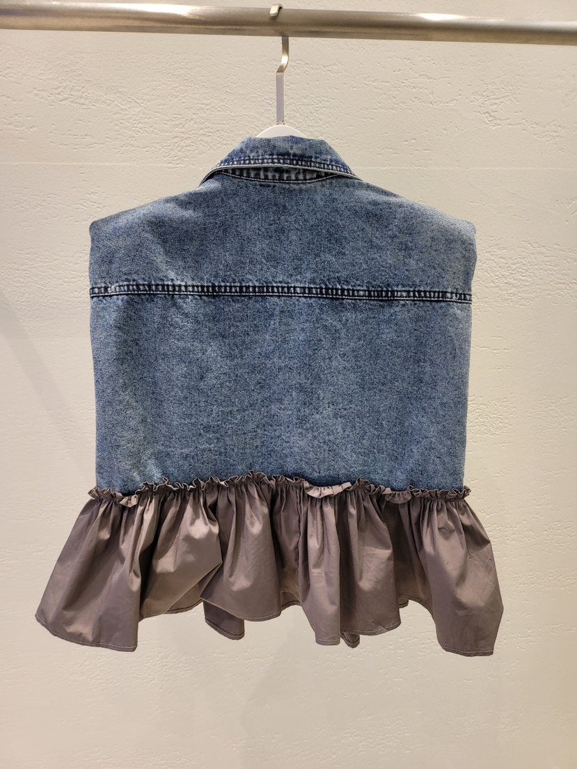 THE OTHER韓國東大門直郵女士新品26春夏時尚馬甲荷葉邊THE OTHER馬甲