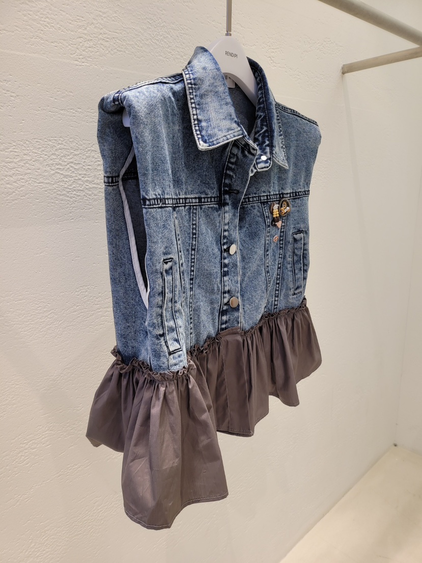 THE OTHER韓國東大門直郵女士新品26春夏時尚馬甲荷葉邊THE OTHER馬甲