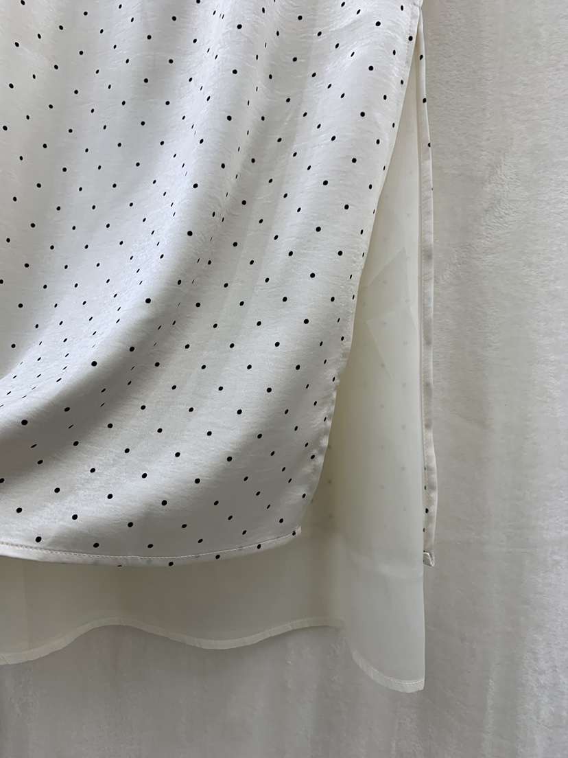 FABRIC韓國直郵女裝新品人氣熱賣休閑推薦26春夏長裙雪紡圓點FABRIC長裙