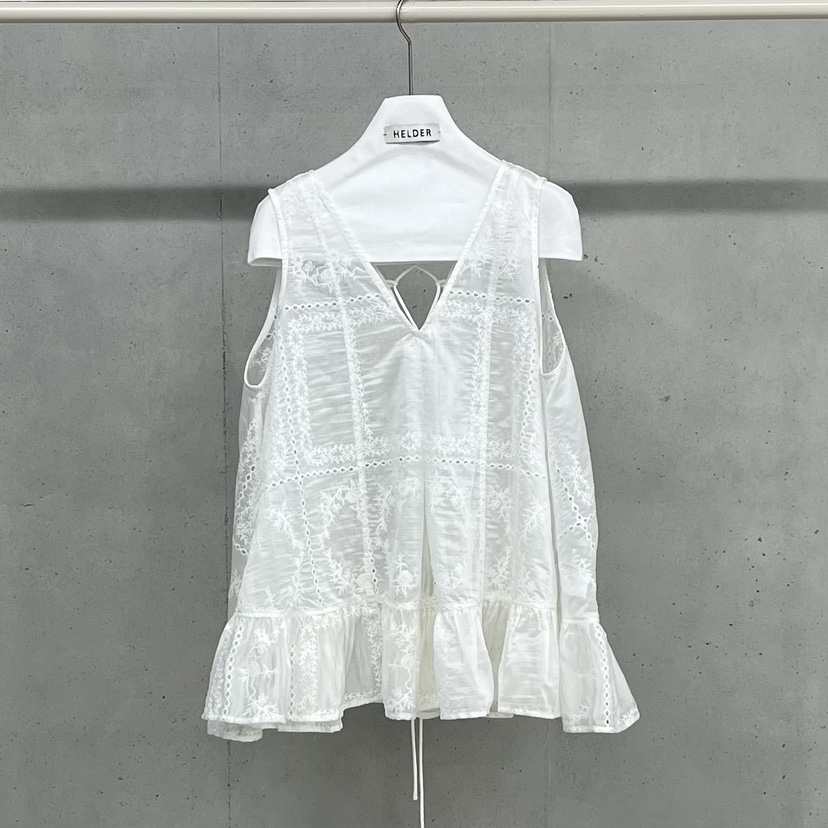 HELDER-P韓國代購女裝新款職業26春夏熱賣吊帶背心刺繡開衩HELDER吊帶/背心圖色1