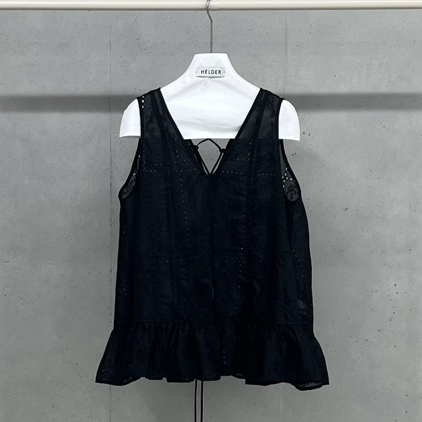 HELDER-P韓國代購女裝新款職業26春夏熱賣吊帶背心刺繡開衩HELDER吊帶/背心圖色2