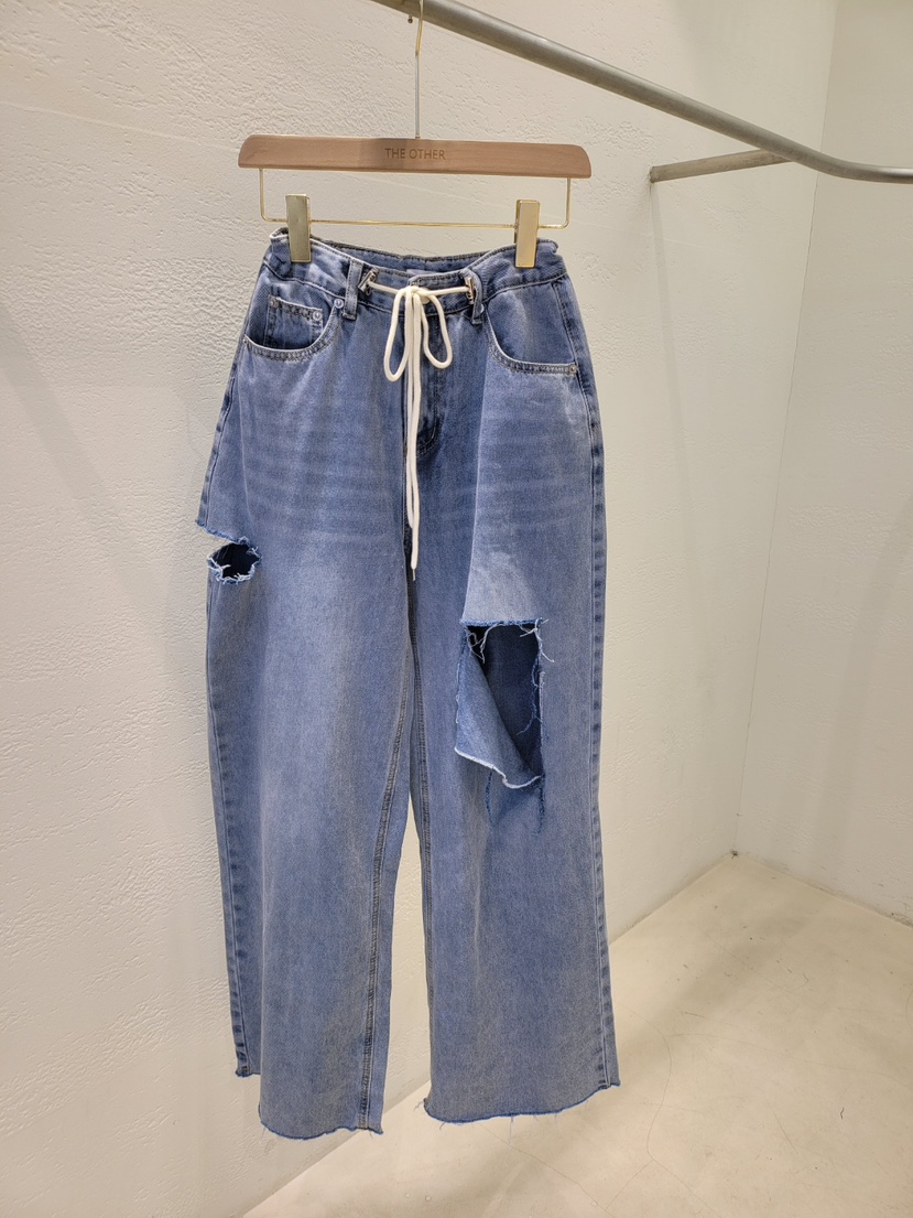 THE OTHER韓國直郵女裝新品休閑熱賣26夏季人氣牛仔褲復古THE OTHER牛仔褲圖色1